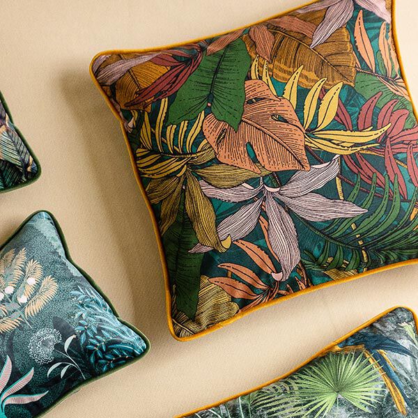 Tissu de décoration Semi-panama jungle – vert foncé, image number 6
