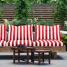 Tissu d’extérieur Canvas Blockstreifen – rouge/ivoire,  thumbnail number 6