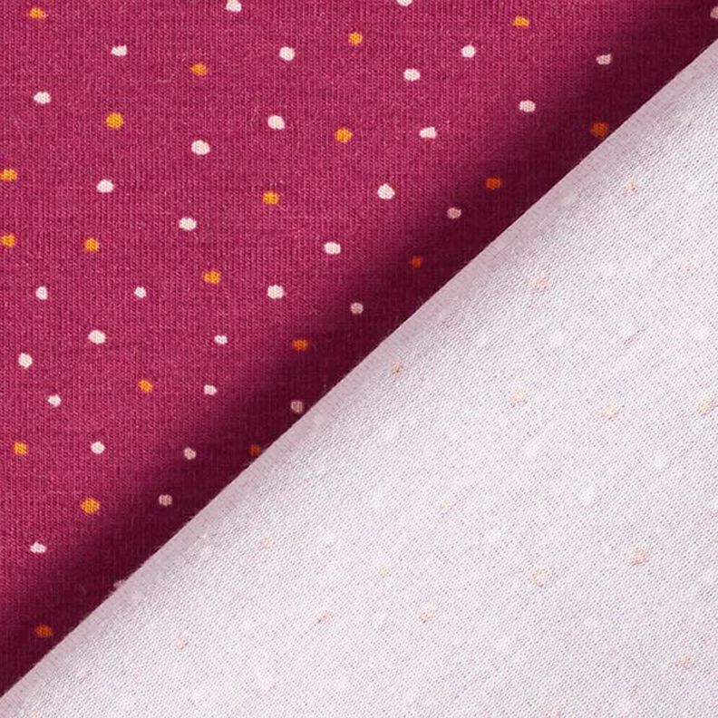 Jersey coton Petits points colorés – rouge bordeaux,  image number 4