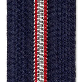 Fermeture éclair infinie [5 mm] Métal | Prym – bleu marine/rouge, 