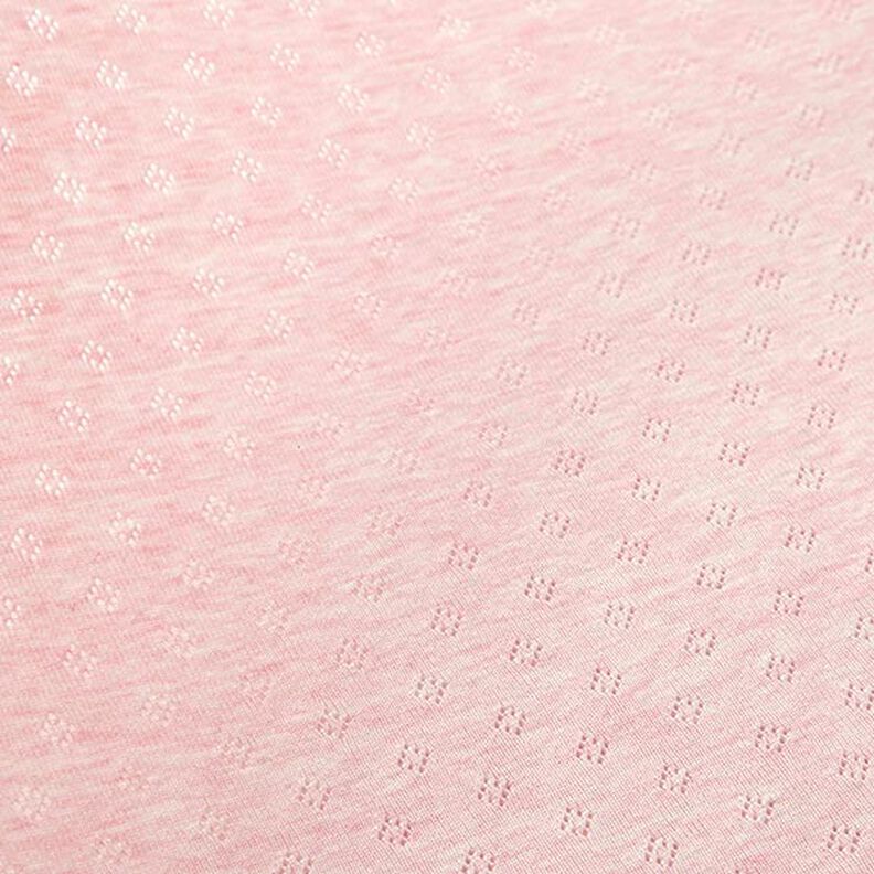 Jersey finement tricoté à motif ajouré Melange – rose clair,  image number 3