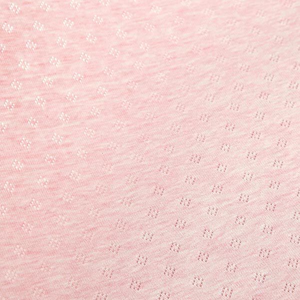 Jersey finement tricoté à motif ajouré Melange – rose clair,  image number 3
