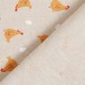 Tissu de décoration Semi-panama Petits poulets – nature/jaune curry,  thumbnail number 4