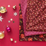 Tissu en coton Popeline Roses classiques – rouge foncé/or,  thumbnail number 5