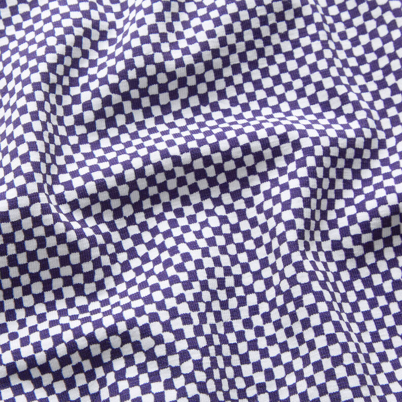 GOTS Jersey coton Mini-carreaux | TCC x LOOKS by Wolfgang Joop – lilas bleu/blanc,  image number 3