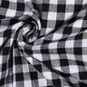 Tissu en coton Vichy à carreaux 1 cm – noir/blanc,  thumbnail number 2