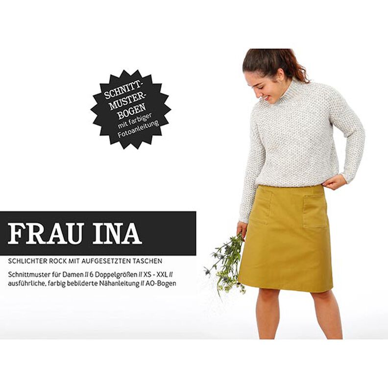 FRAU INA - Jupe simple à poches plaquées, Studio Schnittreif  | XS -  XXL,  image number 1