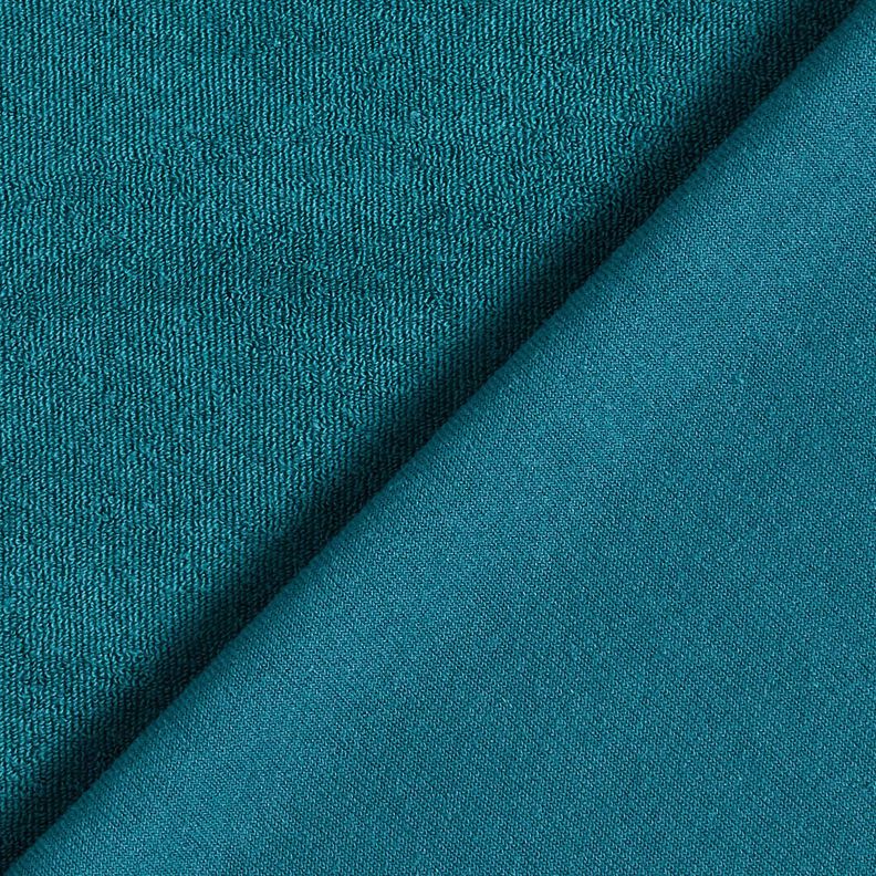 Tissu éponge Stretch Uni – pétrole,  image number 3