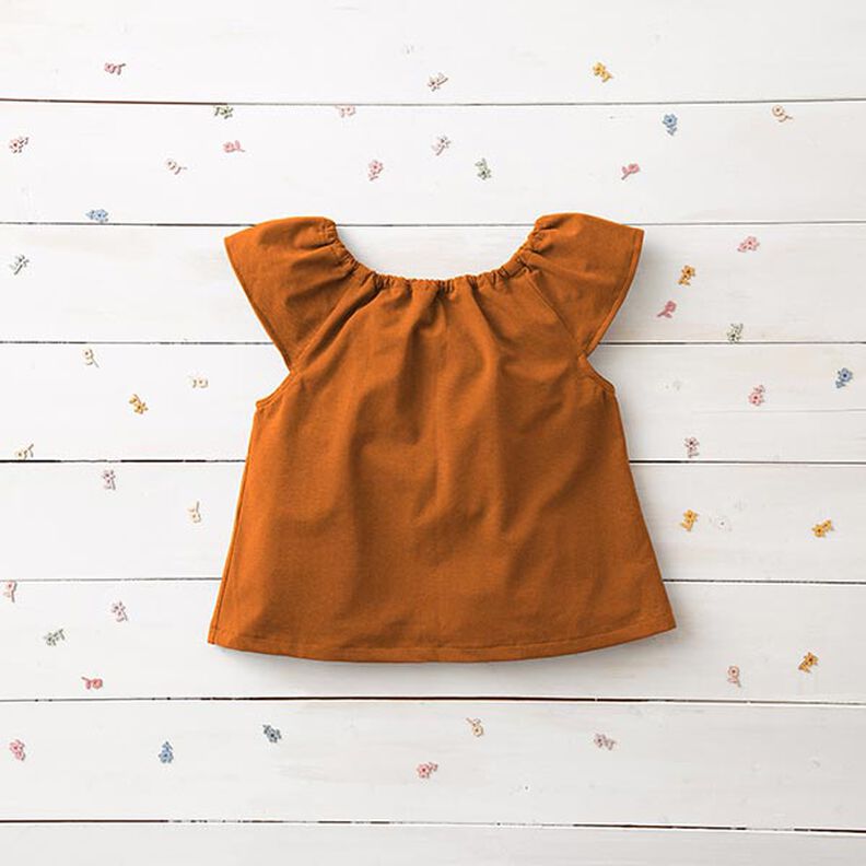 Jersey coton Medium uni – caramel,  image number 7