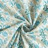 Tissu en coton Cretonne Branches tendres – blanc/pétrole légère,  thumbnail number 3