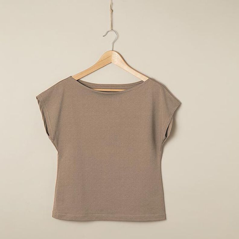 Jersey coton Medium uni – taupe | Reste 60cm,  image number 6