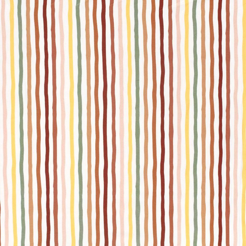 Jersey coton Rayures multicolores – ivoire/roseau, image number 1