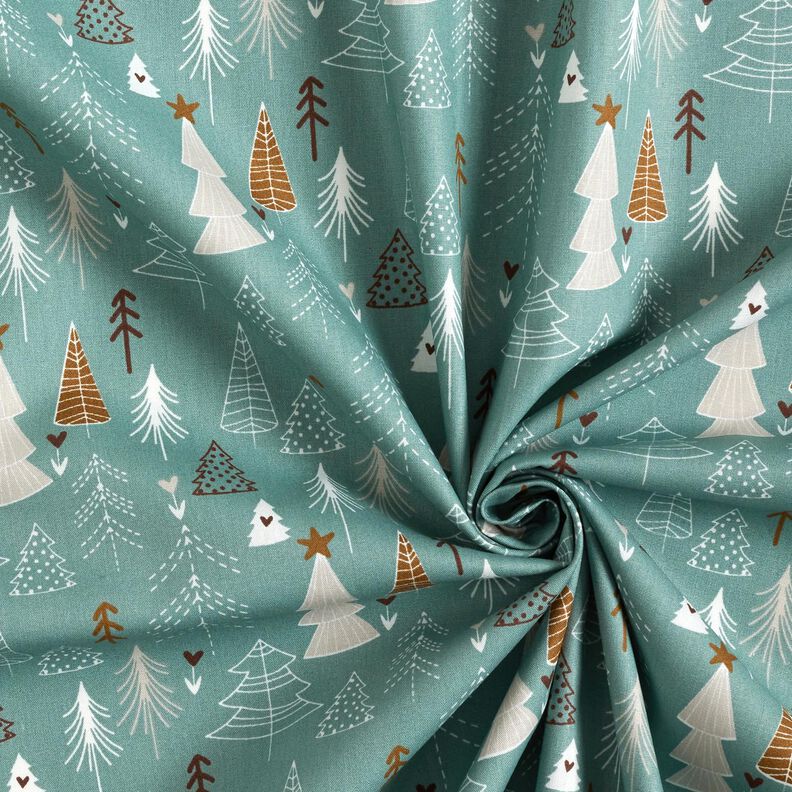 Tissu en coton Popeline Sapins minimalistes – roseau,  image number 3