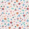 Tissu en coton Cretonne Tissu à carreaux avec petites fleurs – blanc/menthe poivrée,  thumbnail number 1