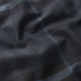 Tissu pour chemise à carreaux tartan – bleu nuit/noir, 