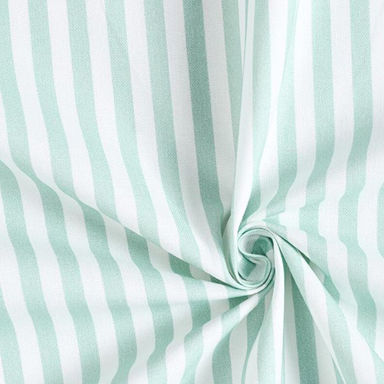 Tissu de décoration Semi-panama rayures verticales – menthe/blanc,  image number 3
