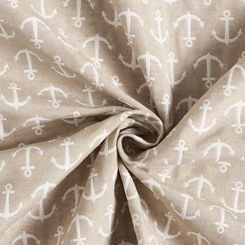 Tissu de décoration Jacquard Ancre – beige clair/sable,  image number 3