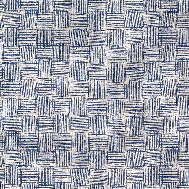 Tissu de décoration Semi-panama Traits – bleu marine,  image number 1