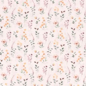 Tissu double gaze de coton prairie sauvage Impression numérique – blanc, 