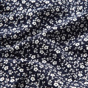 Jersey de coton Mille-fleurs – bleu marine/blanc, 