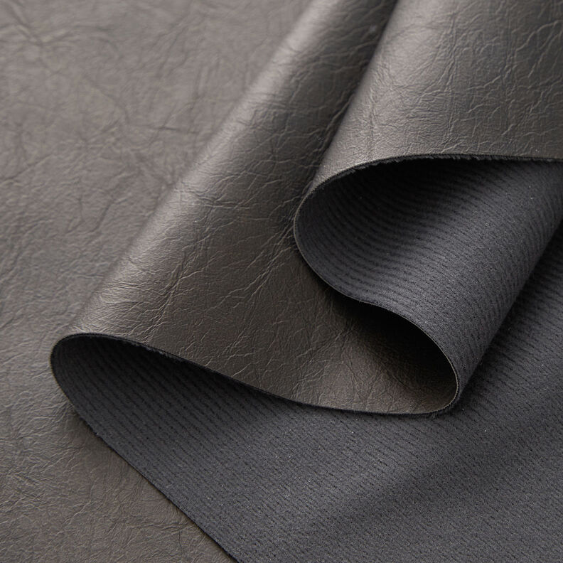 Simili cuir aspect vintage uni – noir,  image number 4