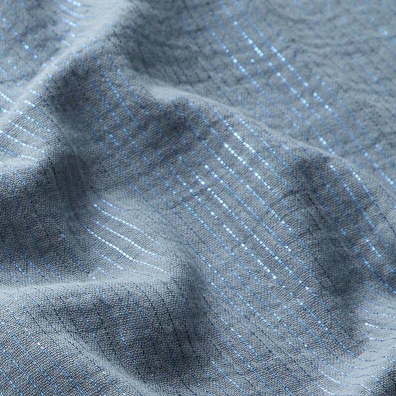 Mousseline de coton à rayures chatoyantes – bleu pigeon,  image number 3