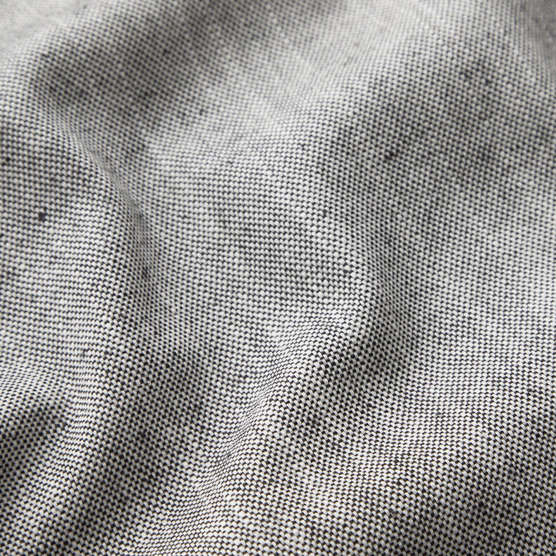 Tissu de décoration Semi-panama Structure légère – noir/beige clair,  image number 2