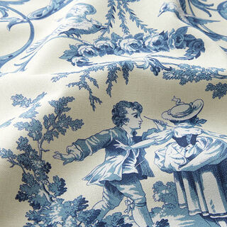 Tissu de décoration Canvas Couple romantique 280 cm – bleu, 