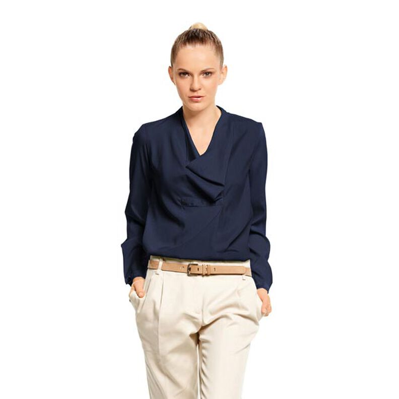 Crêpe Georgette Moss – navy,  image number 5