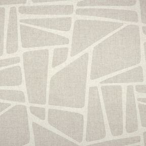 Tissu pour voilages Mélange lin Formes  – taupe clair/nature, 