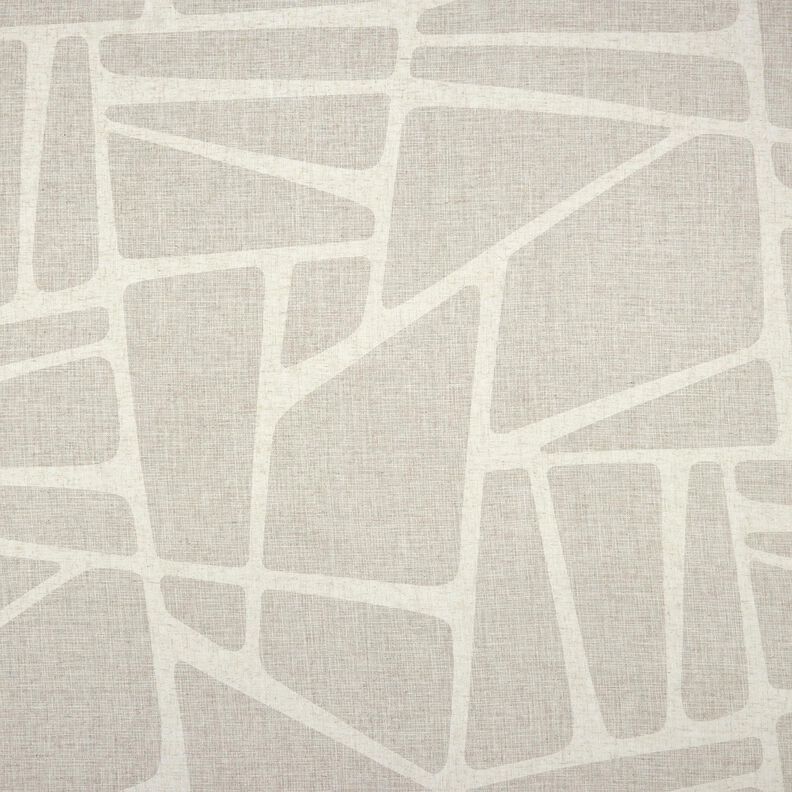 Tissu pour voilages Mélange lin Formes  – taupe clair/nature,  image number 1