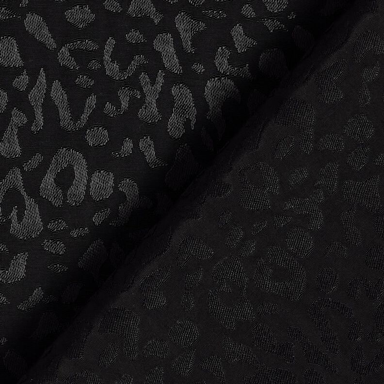 Tissu viscose Motif léopard – noir,  image number 4