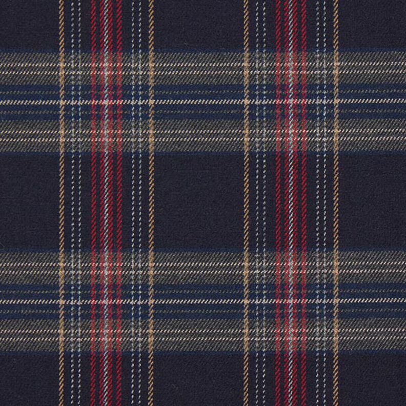 Carreau écossais Stretch – navy/rouge, image number 1