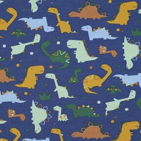 Sweat d’été Dinosaures | Poppy Fabrics – indigo/bleu clair, 