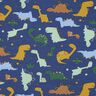 Sweat d’été Dinosaures | Poppy Fabrics – indigo/bleu clair,  thumbnail number 1