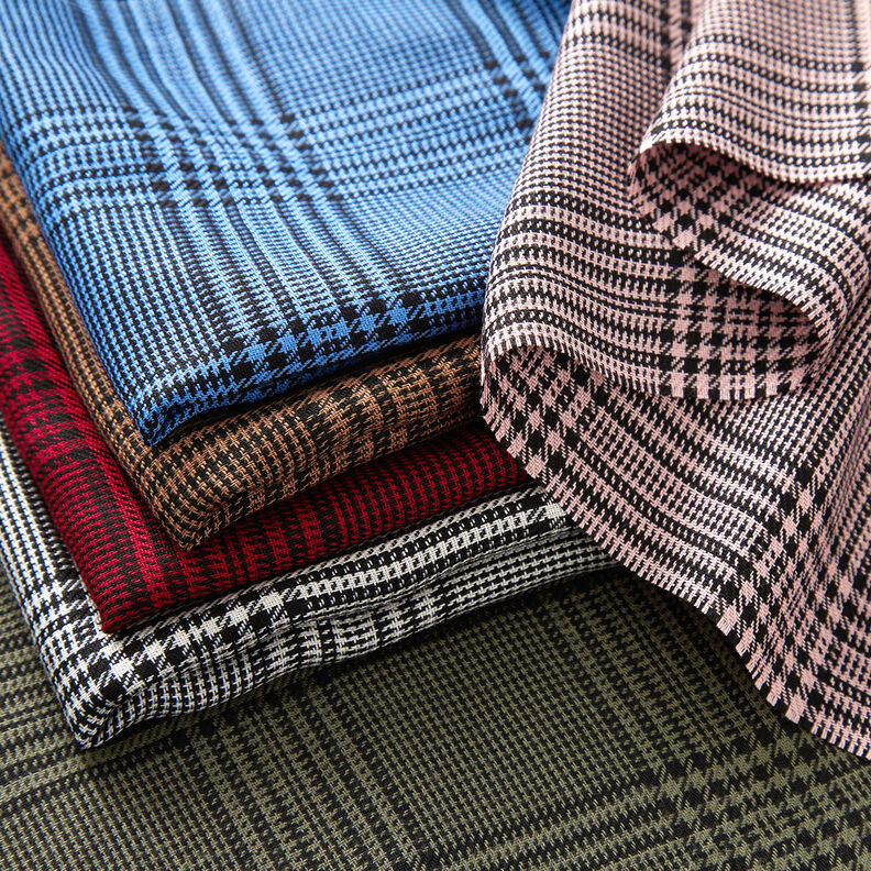 Tissu viscose Prince-de-galles – bleu,  image number 6