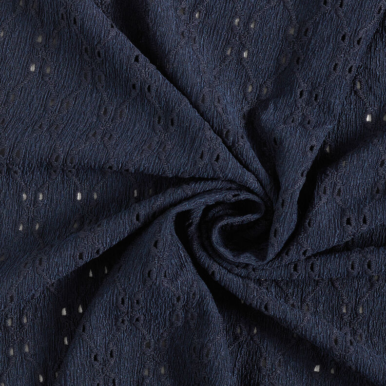 Jersey Krinkel à broderie anglaise – bleu nuit,  image number 3