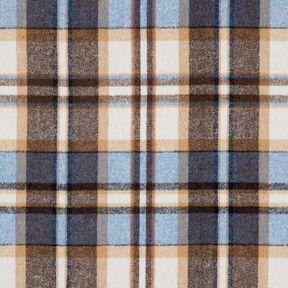 Flanelle pour manteau à carreaux | Katia Fabrics – bleu roi/marron noir, 