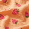 Tissu double gaze de coton Fraises – abricot,  thumbnail number 2