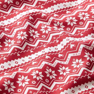Tissu en coton Popeline Motif norvégien – carmin, 