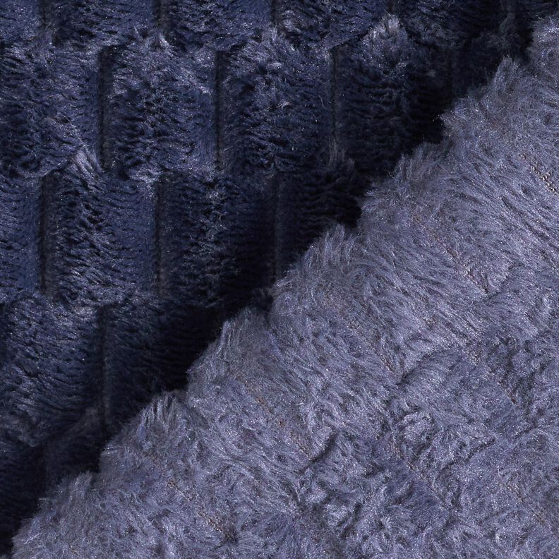 Fourrure synthétique Honigwaben – bleu nuit, image number 4
