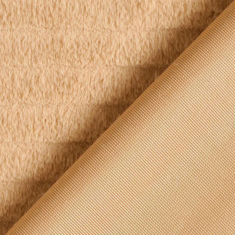 Fausse fourrure à larges rayures horizontales – beige,  image number 4