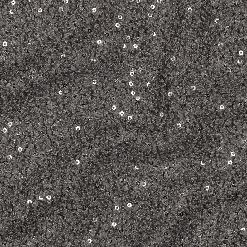 Tricot Bouclé Paillettes Uni | Poppy Fabrics – gris, image number 3