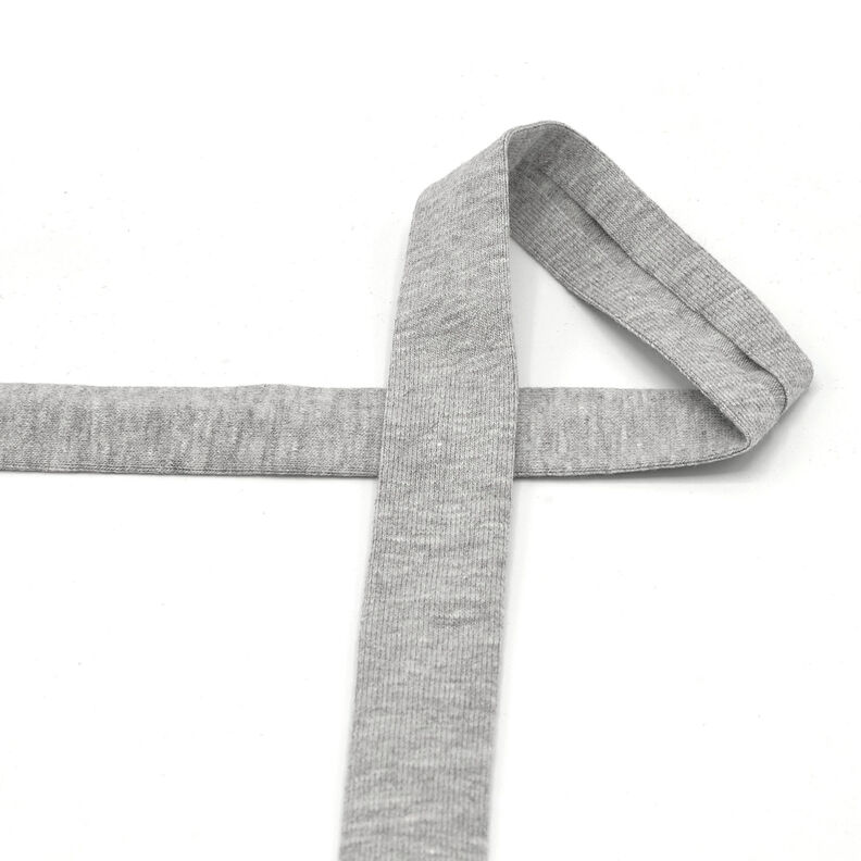 Biais Jersey coton Chiné [20 mm] – gris clair,  image number 2