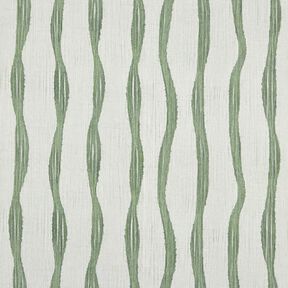 Tissu de décoration Semi-panama Rayures ondulées – roseau, 