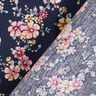 Coton enduit Fleurs romantiques – bleu marine,  thumbnail number 5