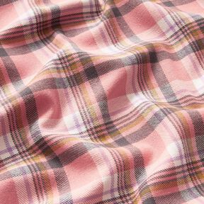 Flanelle coton Carreaux – vieux rose/argent ancien, 