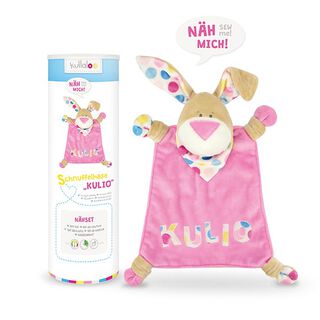 Kit couture Doudou mouchoir Lapin « Kulio »  - rose | Kullaloo, 
