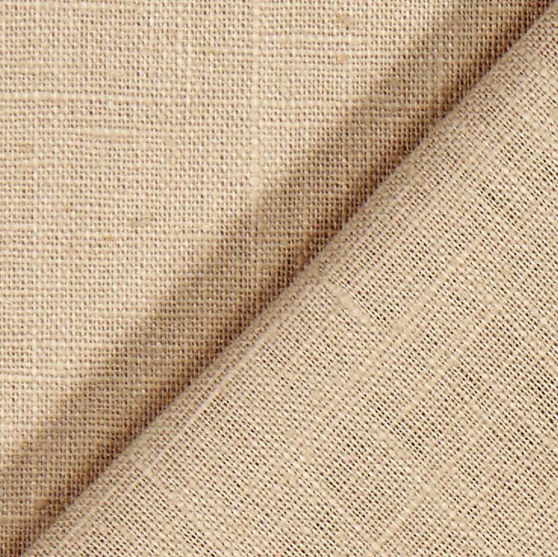 Tissu de lin en ramie mélangée medium – amande,  image number 4