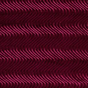 Velours stretch gaufré – rouge bordeaux, 